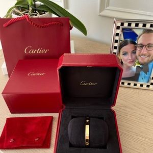 Cartier Love Bracelet 4 Diamonds Size 17 (Yellow Gold)
